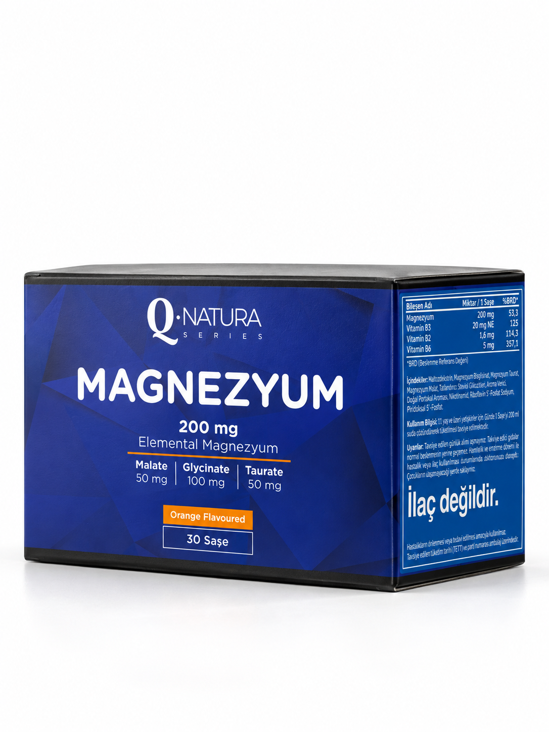 Magnezyum (Malat, Glisinat, Taurat) Portakal Aromalı 30 Saşe