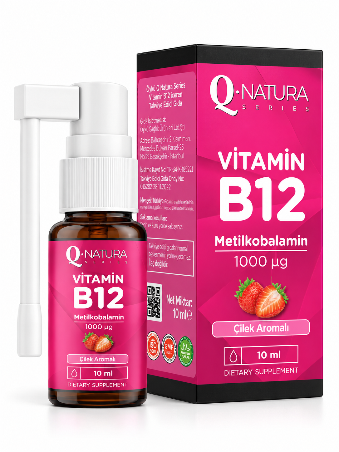 Vitamin B12 10 ml Dilaltı Sprey (çilekli)